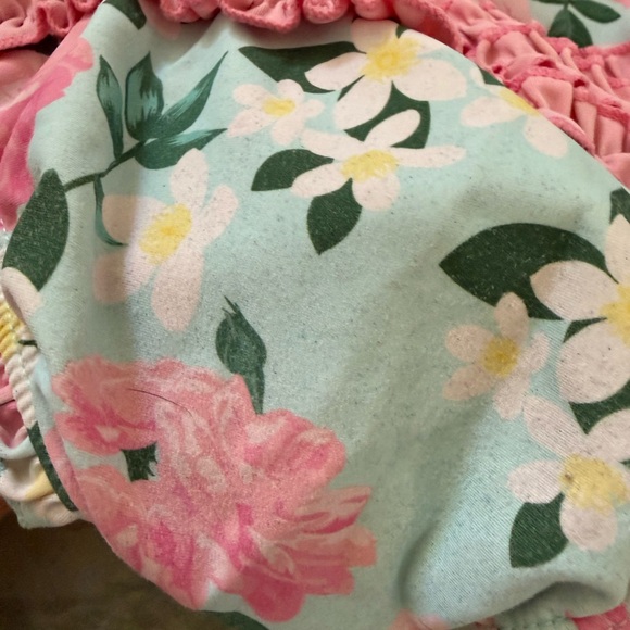 Two Ruffle Butts Floral Kids Rashguard - Picture 3 of 5